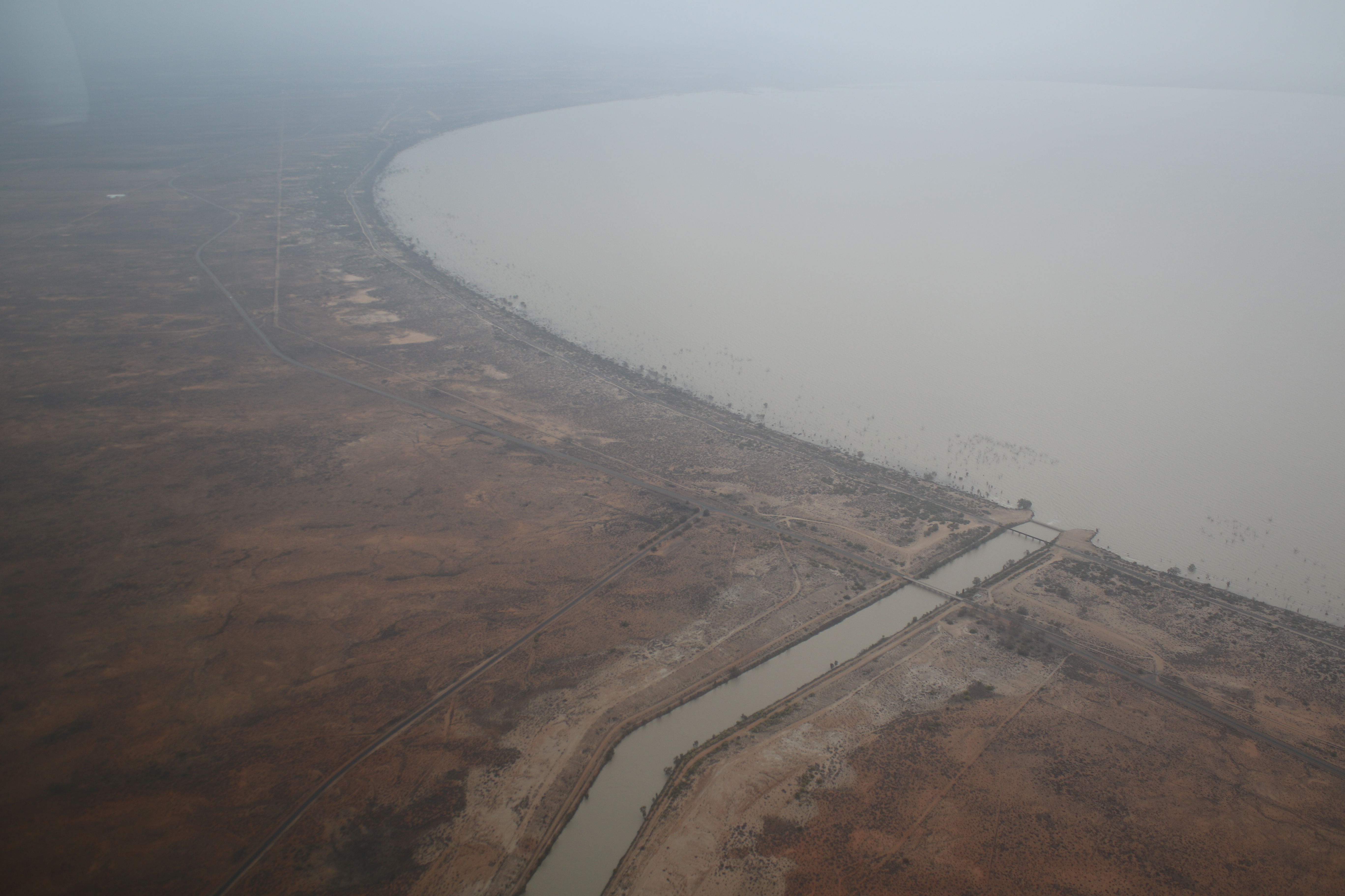The channel between Copi Hollow and Lake Menindee where we would start in the morning