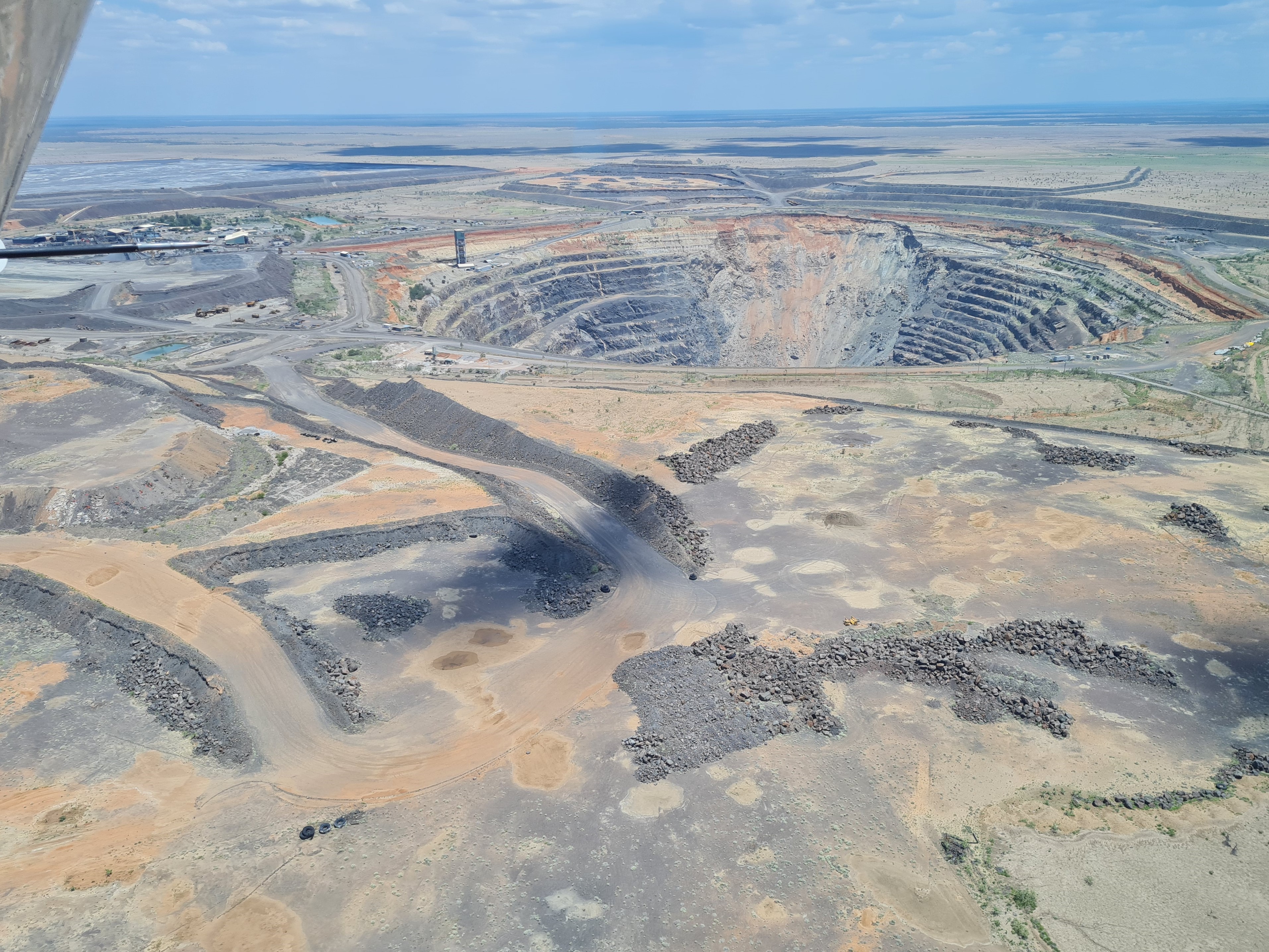We flew past the large Ernest Henry Copper Mine.